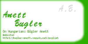 anett bugler business card